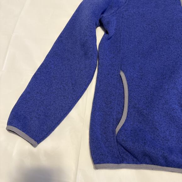 L.L.Bean Women's 1/4 Snap Shirt Knit Pullover Jacket Medium Regular Blue 292726 - Picture 4 of 8